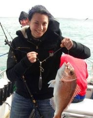 Good catch for her first snapper